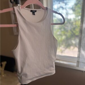 Express Cream Ribbed Tank Top